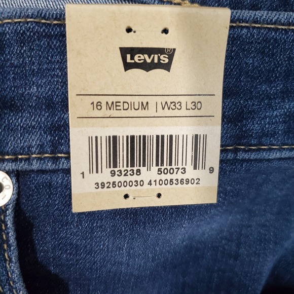 Levi's Womens Classic Straight Mid Rise Hypersoft Denim Blue Jeans 16M (W33 L30) - Picture 6 of 14